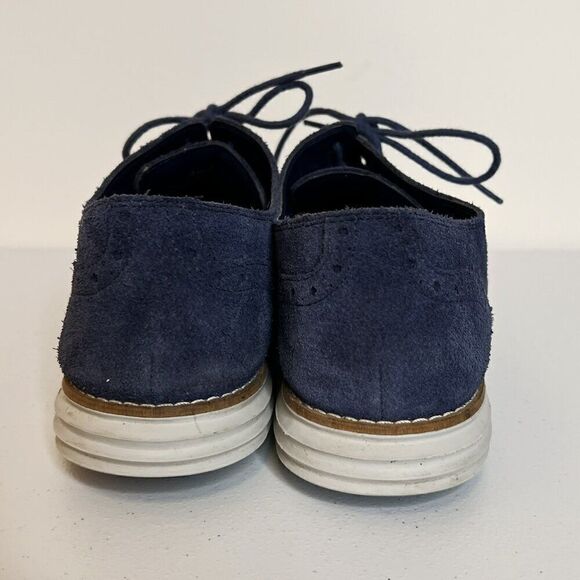 Cole Haan Blue Suede Original Grand Wing II Sneakers W05152 - Picture 5 of 8